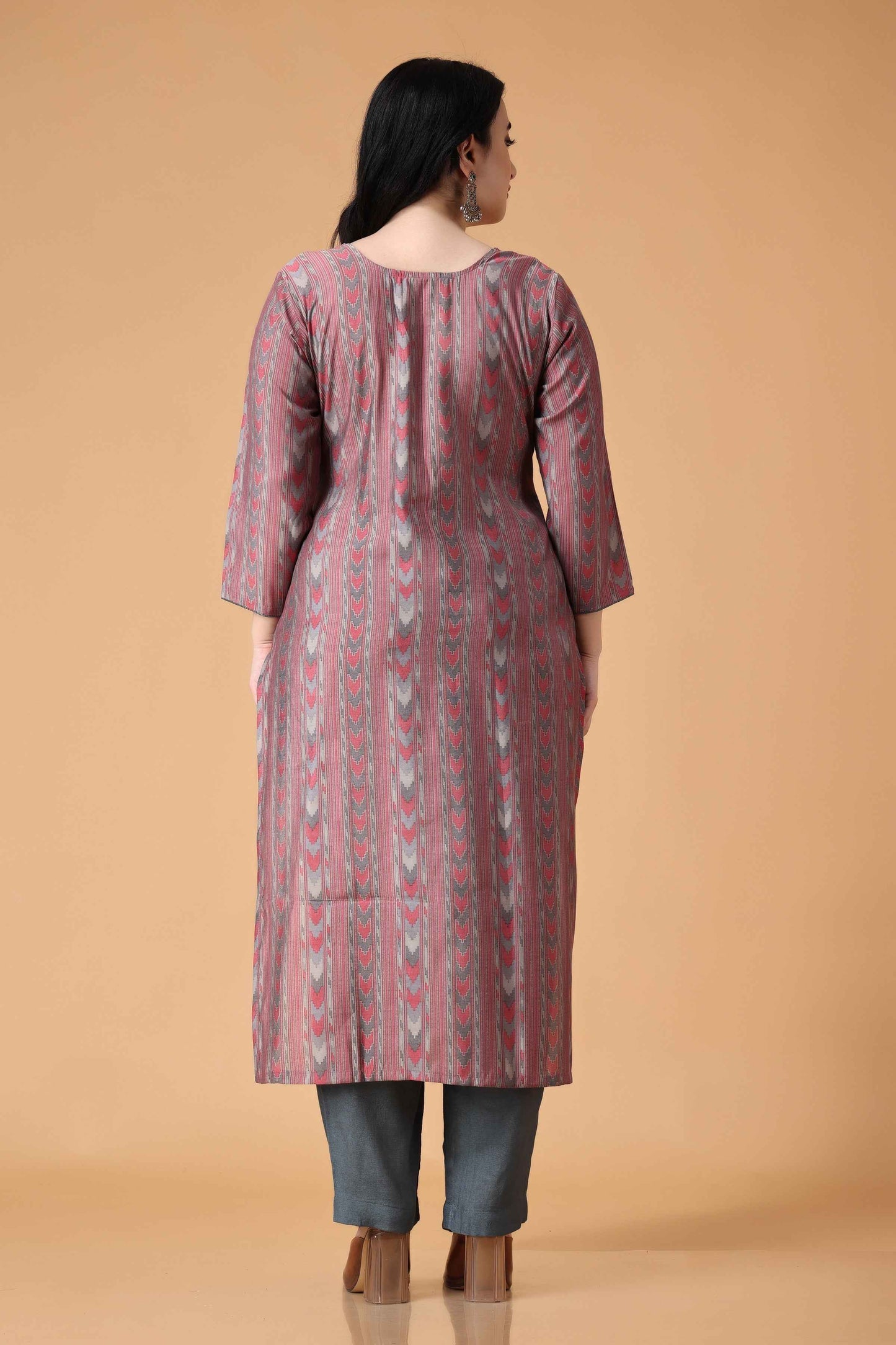 Buy Plus Size Dusty Dahlia Modal Suit With Handwork At Apella | Sizes XS to 10 XL | India | Free Delivery | Customized