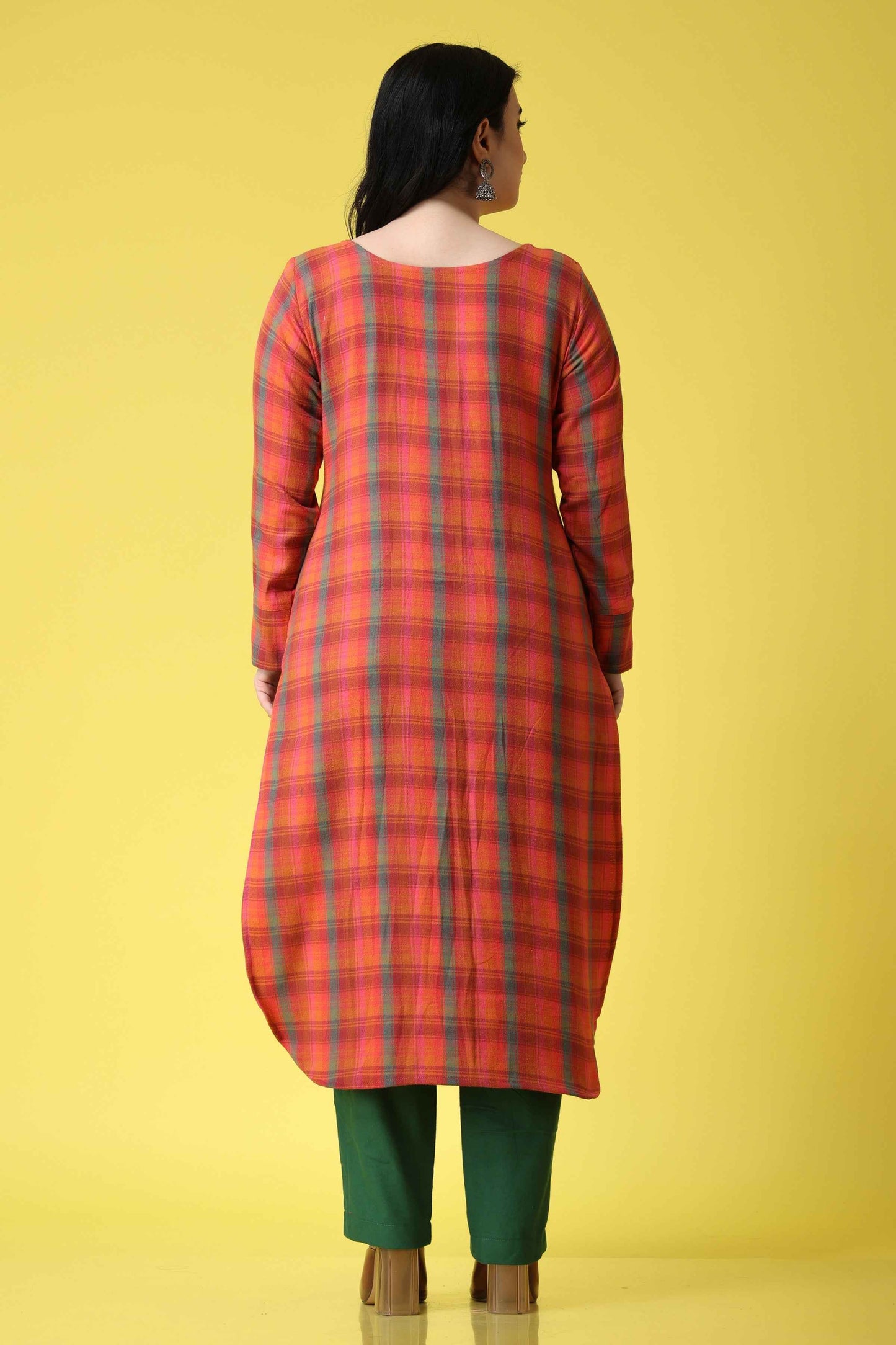 Buy Plus Size Sunset Time Woollen Kurta Set At Apella | Sizes XS to 10 XL | India | Free Delivery | Customized