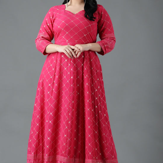 Pink Anarkali Dress 