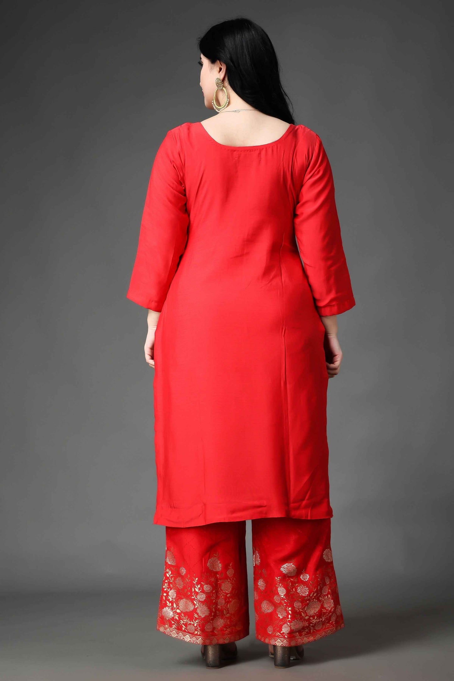 Buy Plus Size Rose Petals Muslin Suit Set At Apella | Sizes XS to 10 XL | India | Free Delivery | Customized