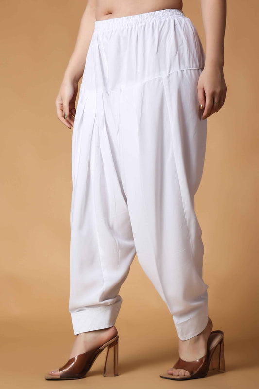 Buy Plus Size Pleated Rayon Salwar At Apella | Sizes XS to 10 XL | India | Free Delivery | Customized