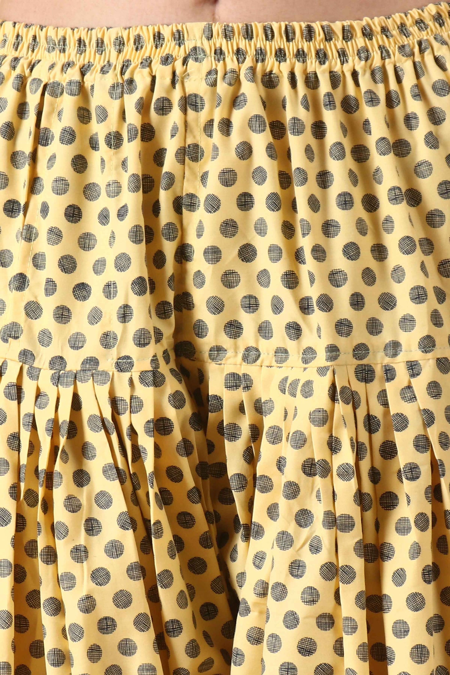 Buy Plus Size Yellow Polka Salwar At Apella | Sizes XS to 10 XL | India | Free Delivery | Customized