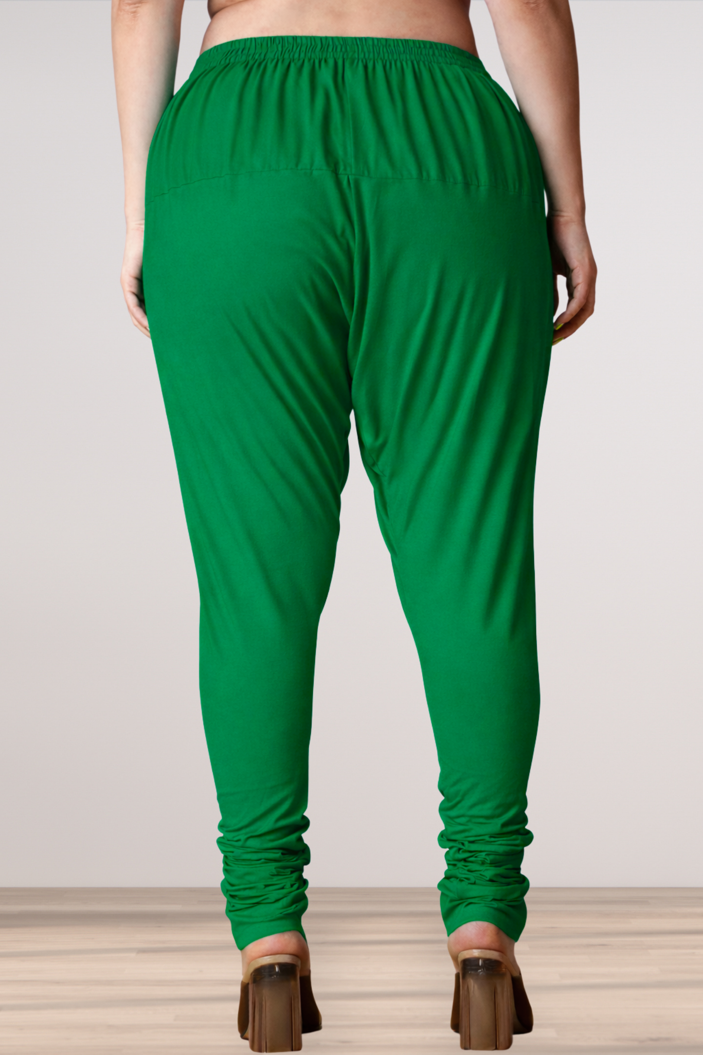 Dark Green Rayon Churidar Pants