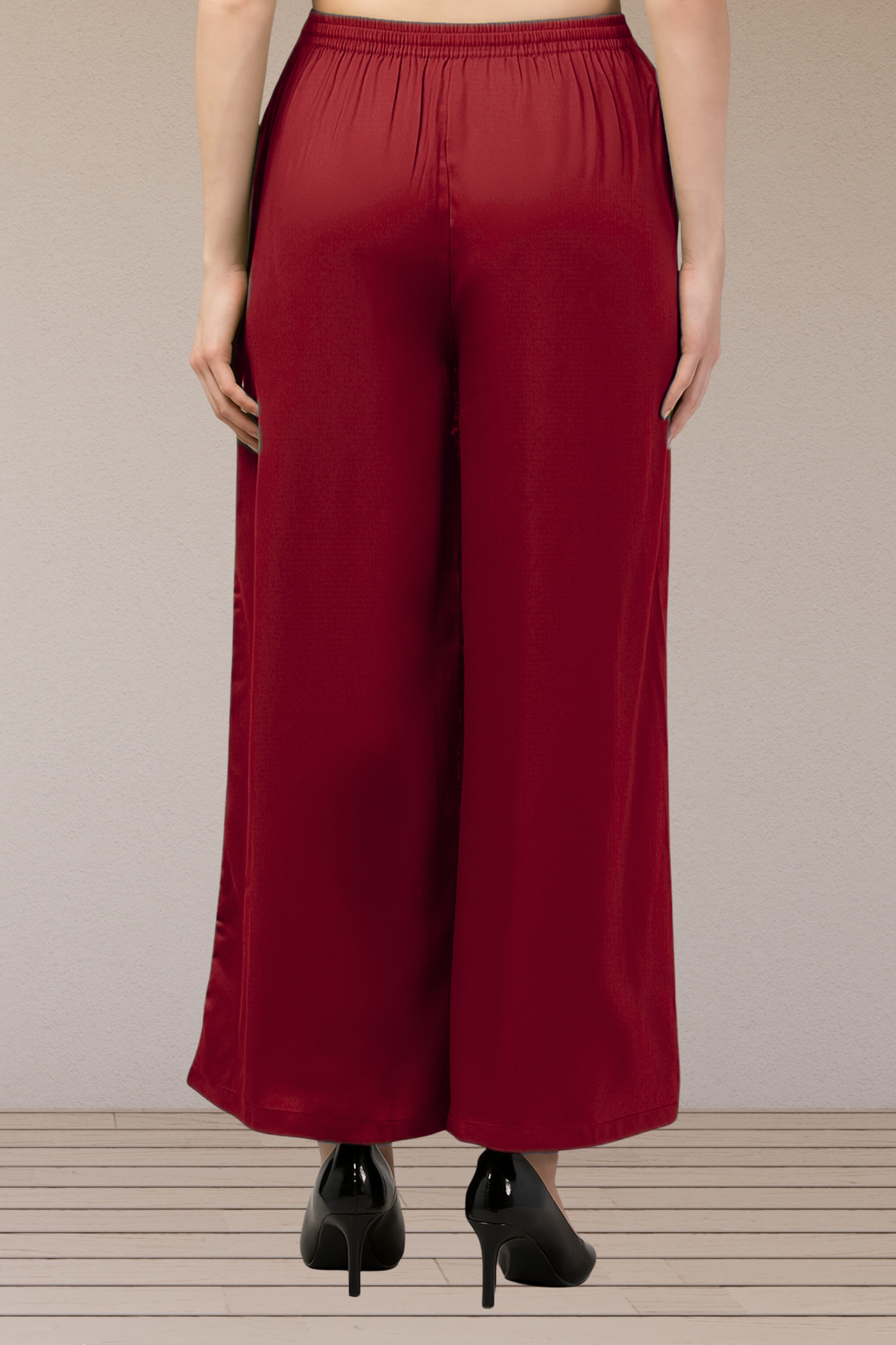 Flared Rayon Palazzo Pants