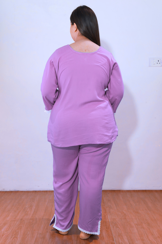 Lilac Dream Rayon Night Suit