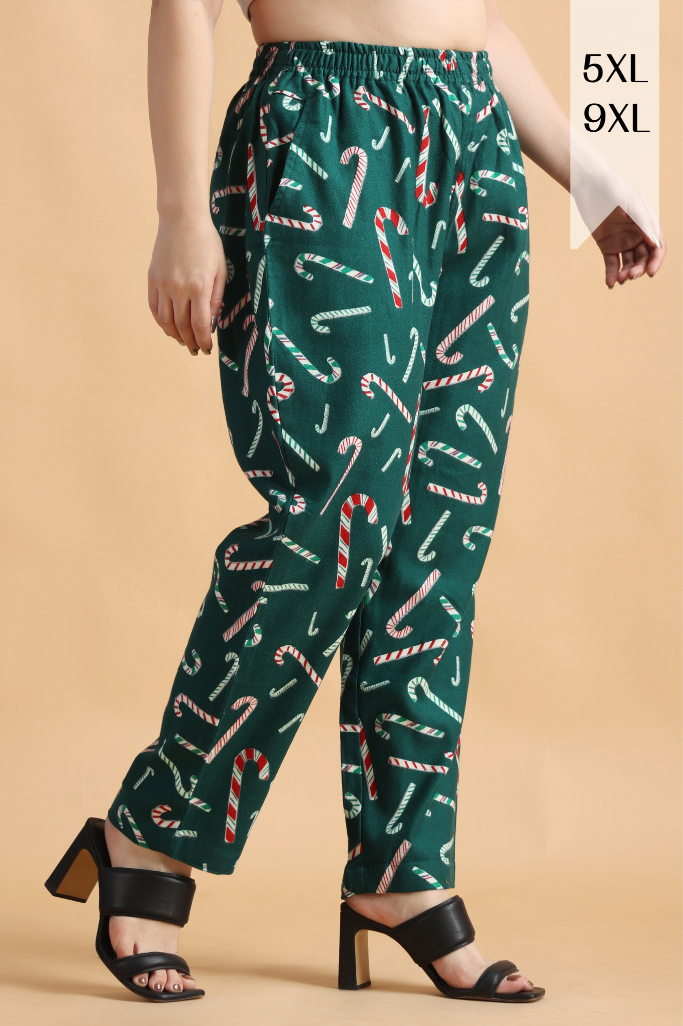 Candy Cane Printed Woollen Pajama