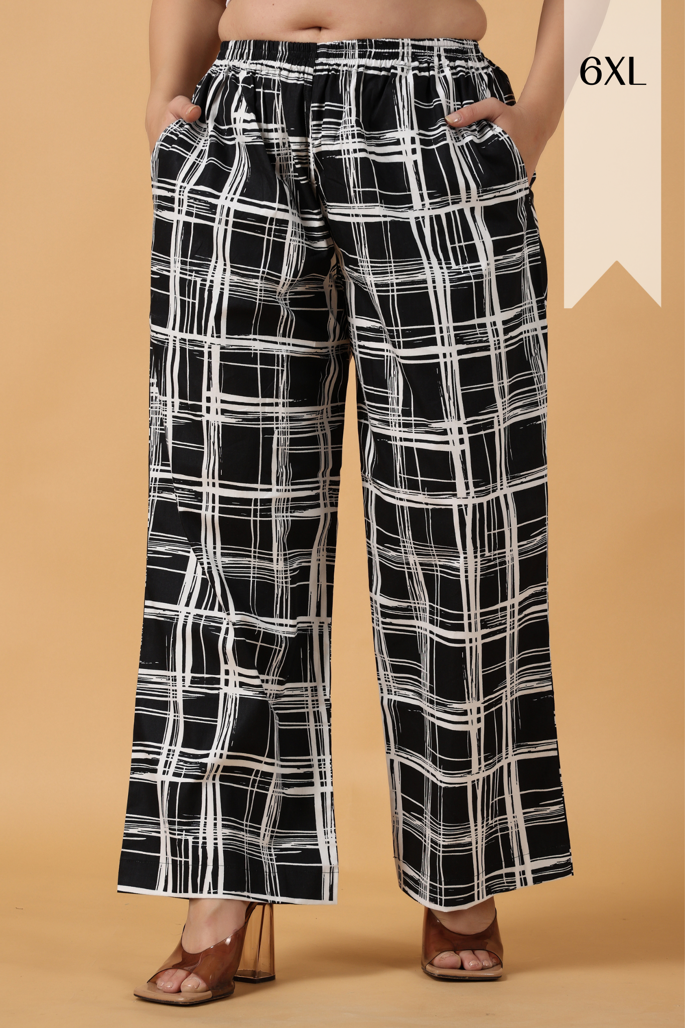 Black Checked Cotton Pajama