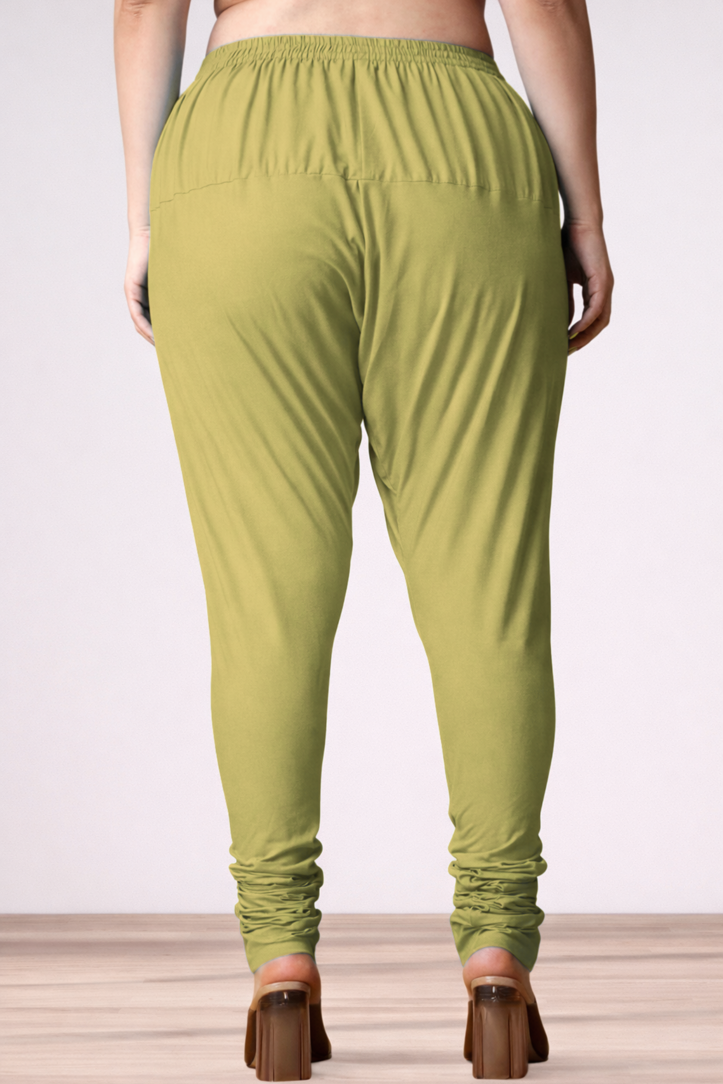 Olive Rayon Churidar Pants
