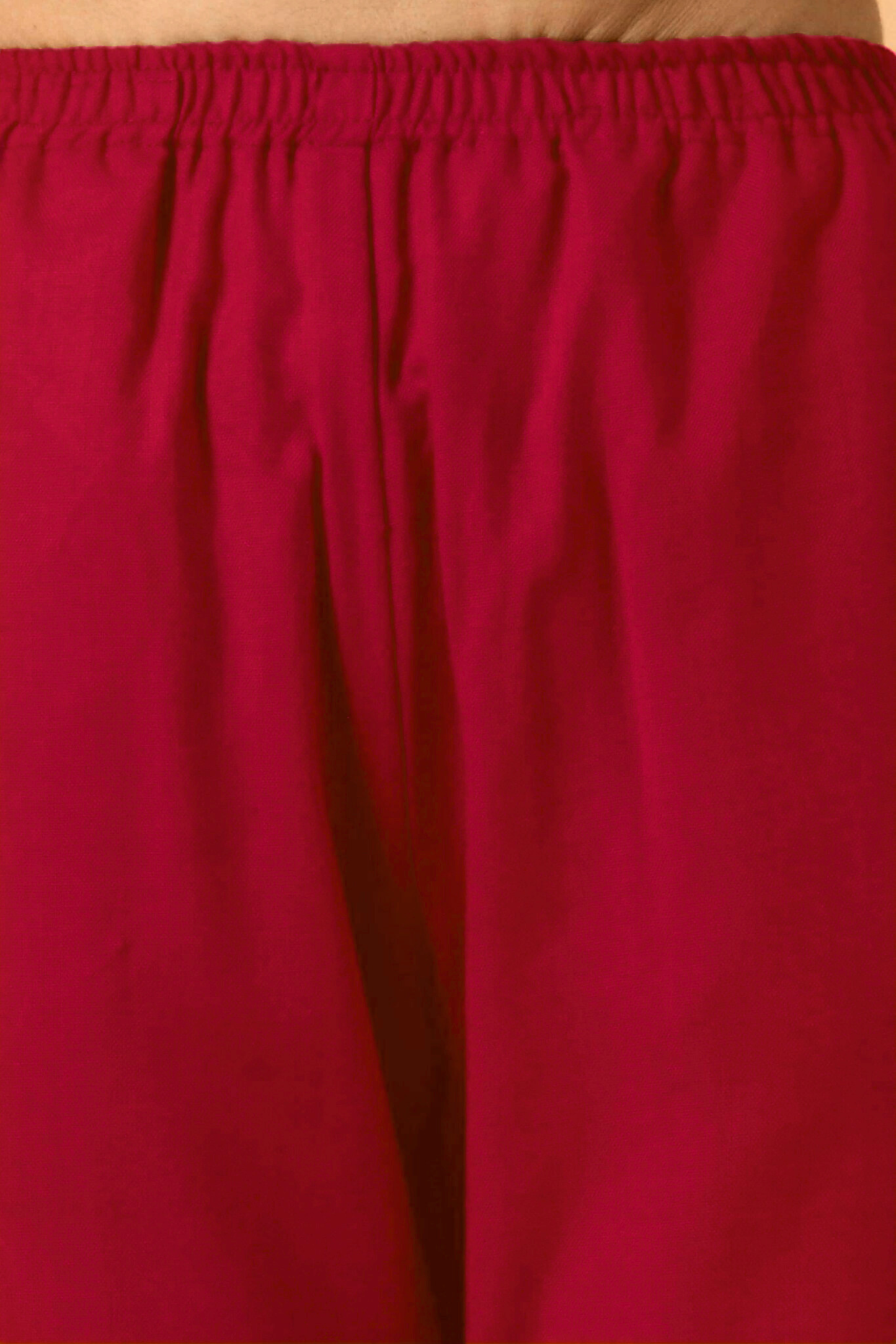 Rose Red Woollen Pant Palazzo