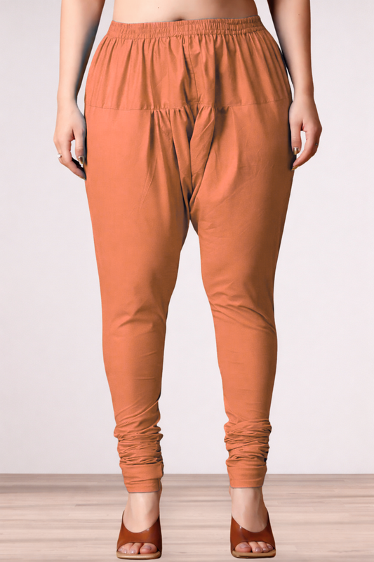 Brick Rayon Churidar Pants