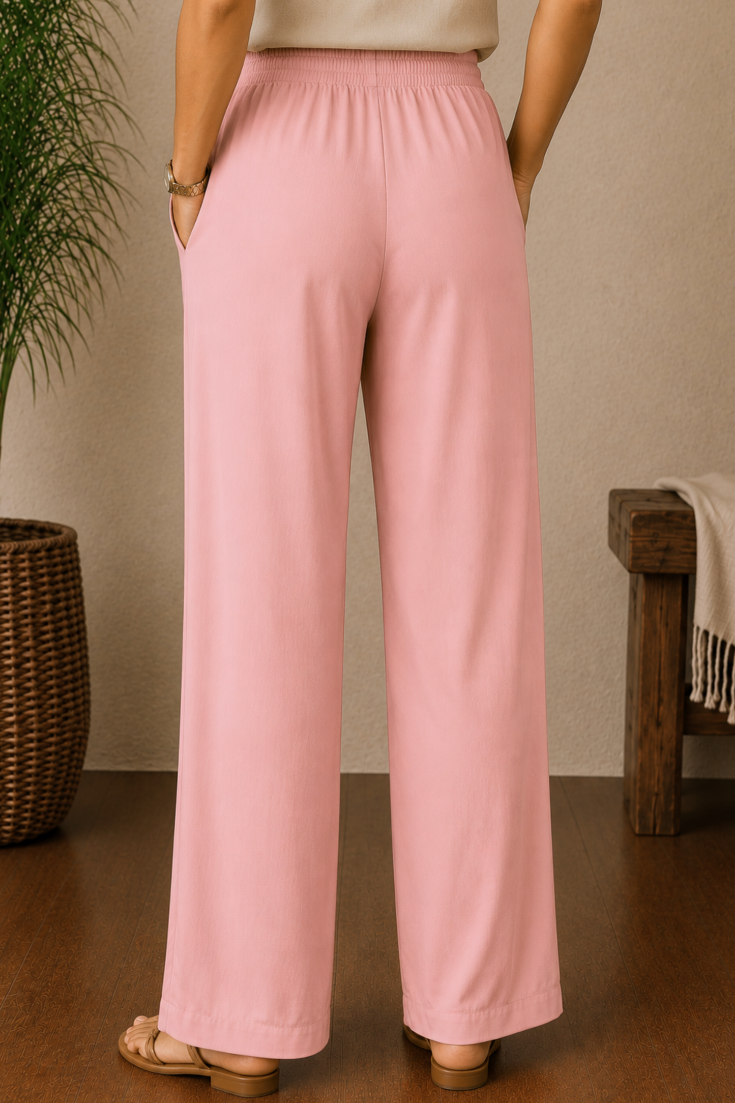Peach Rayon Kurti Pant