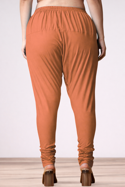 Brick Rayon Churidar Pants