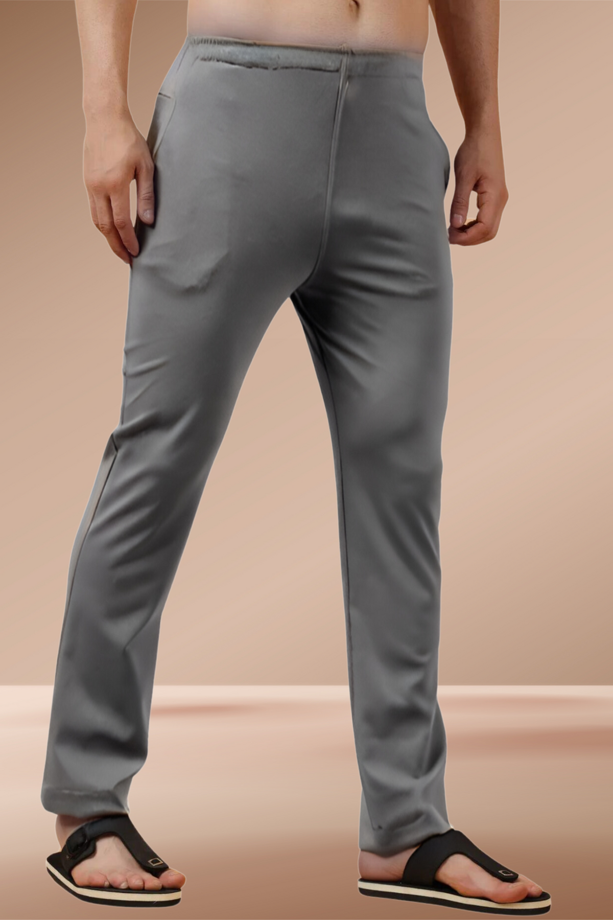 Buy Plus Size ​Brown Stretch Joggers At Apella | Sizes XS to 10 XL | India | Free Delivery | Customized