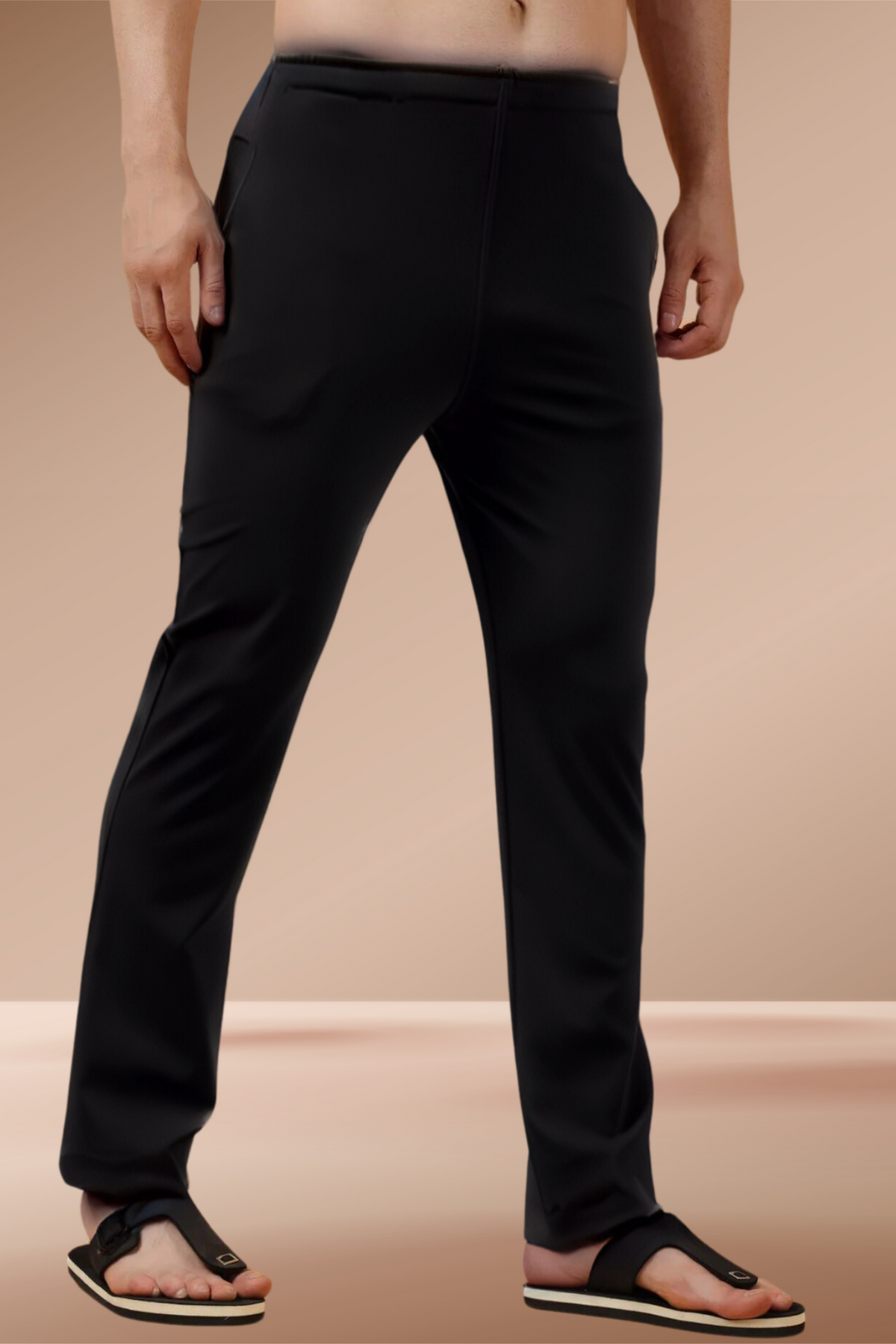 Buy Plus Size ​Black Stretch Joggers At Apella | Sizes XS to 10 XL | India | Free Delivery | Customized