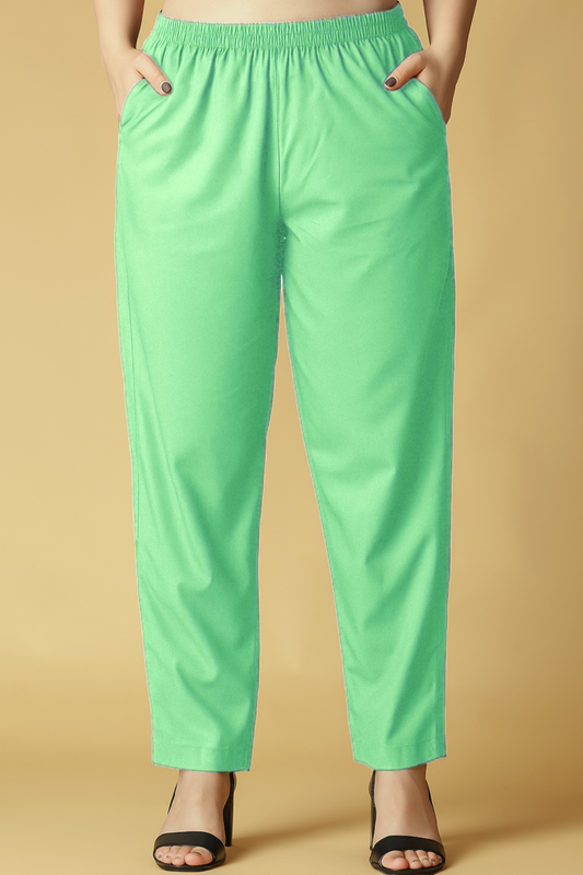 Mint Green Cotton Kurti Pant
