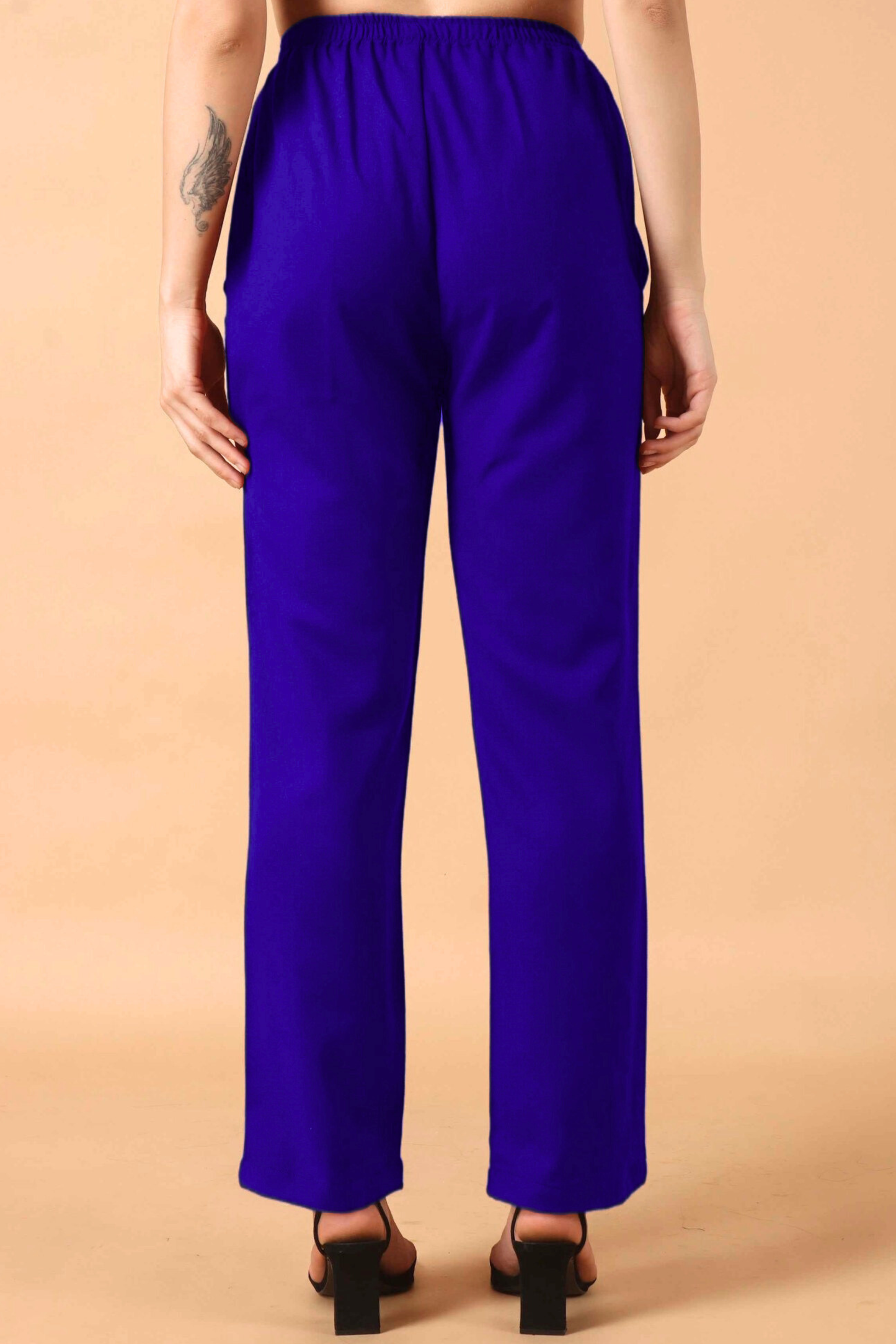 Royal Blue Woollen Pant Palazzo