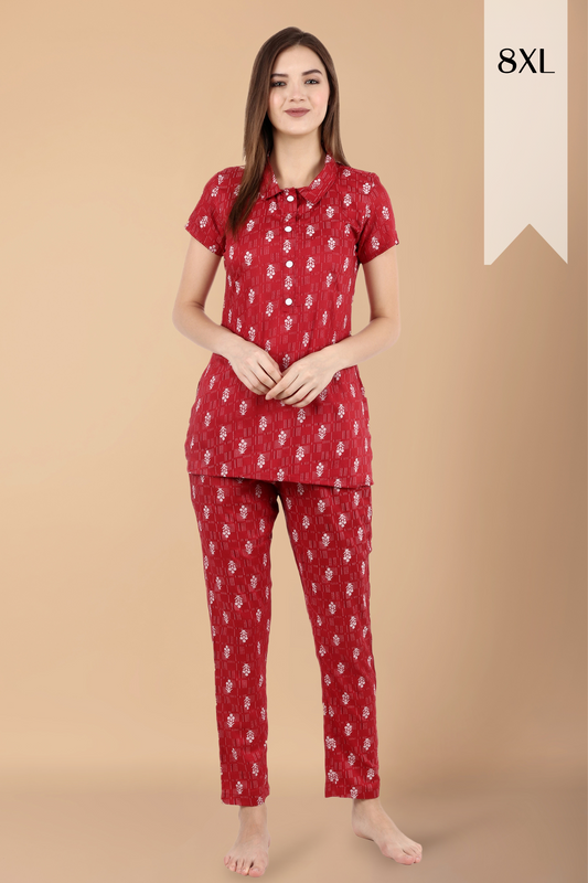 Rosy Red Night Suit
