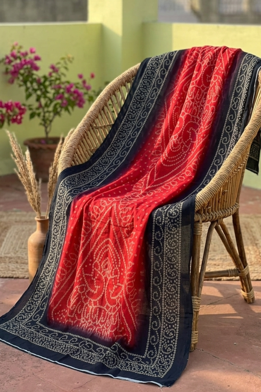 Meadow Orange Bandhani Dupatta