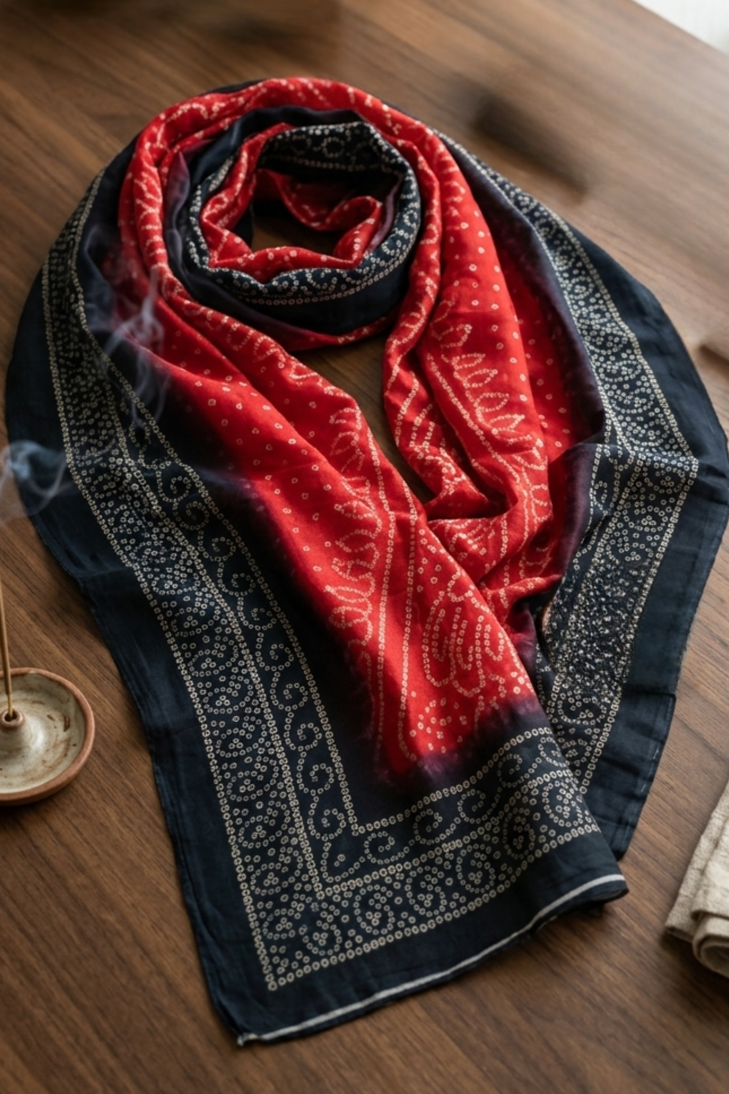 Meadow Orange Bandhani Dupatta