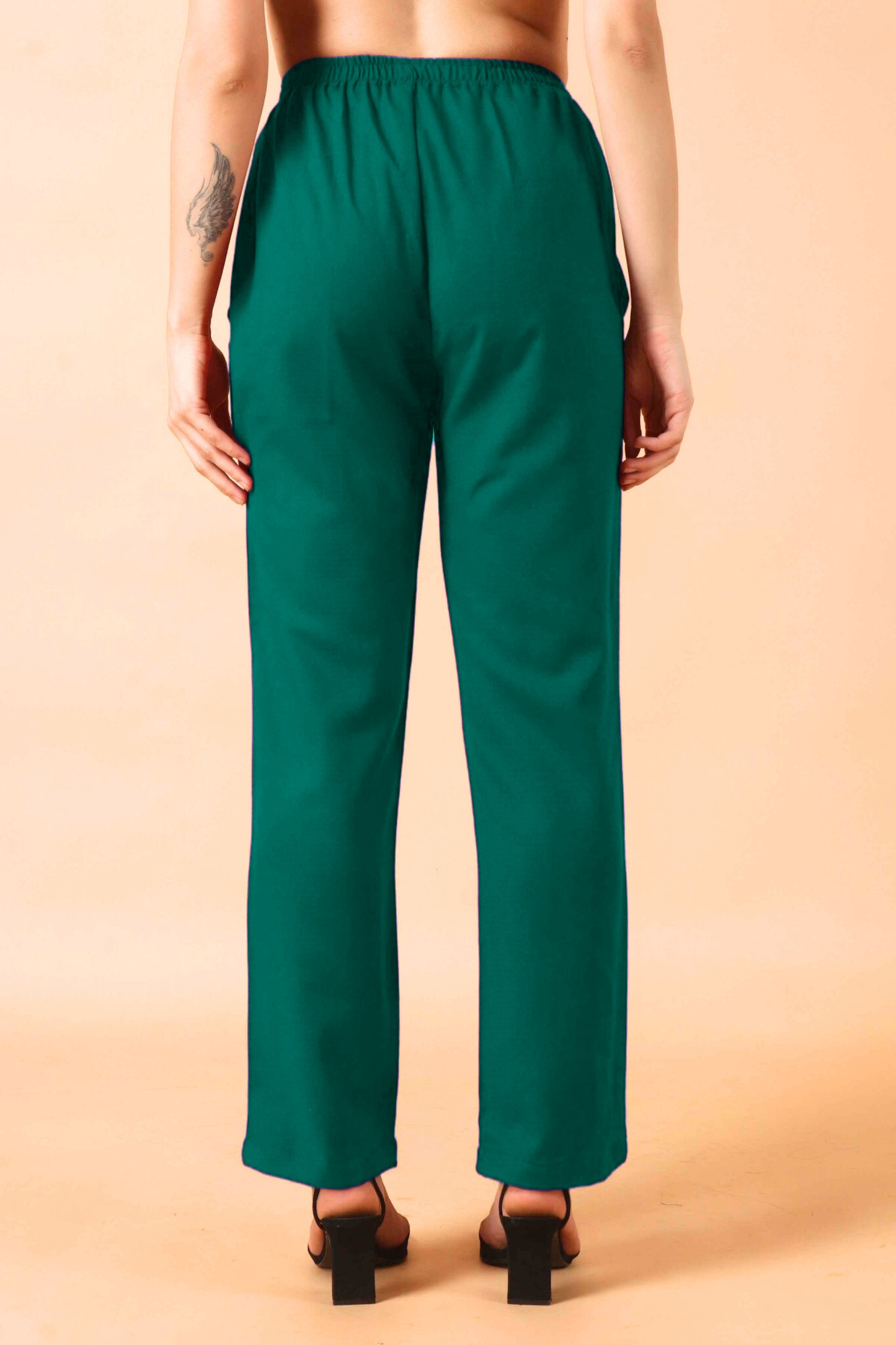 Sea Green Woollen Pant Palazzo