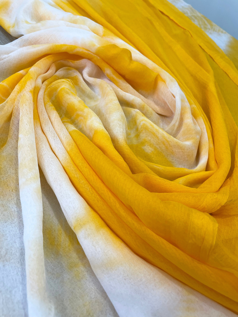 Yellow Chiffon Tie & Dye Dupatta