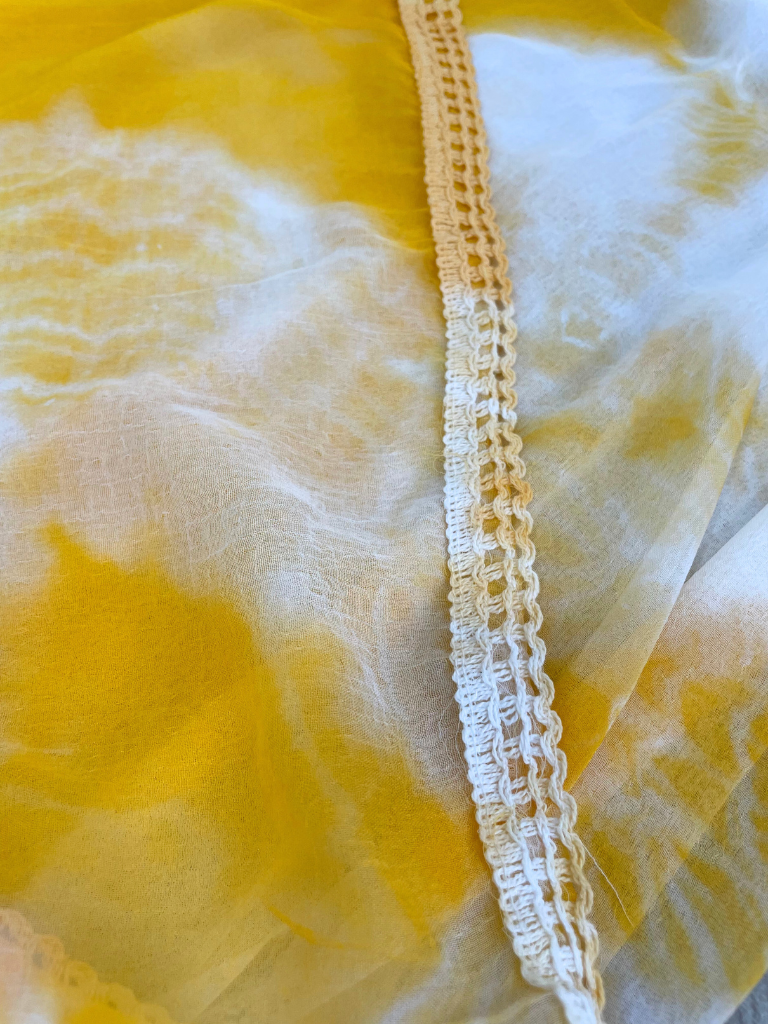 Yellow Chiffon Tie & Dye Dupatta