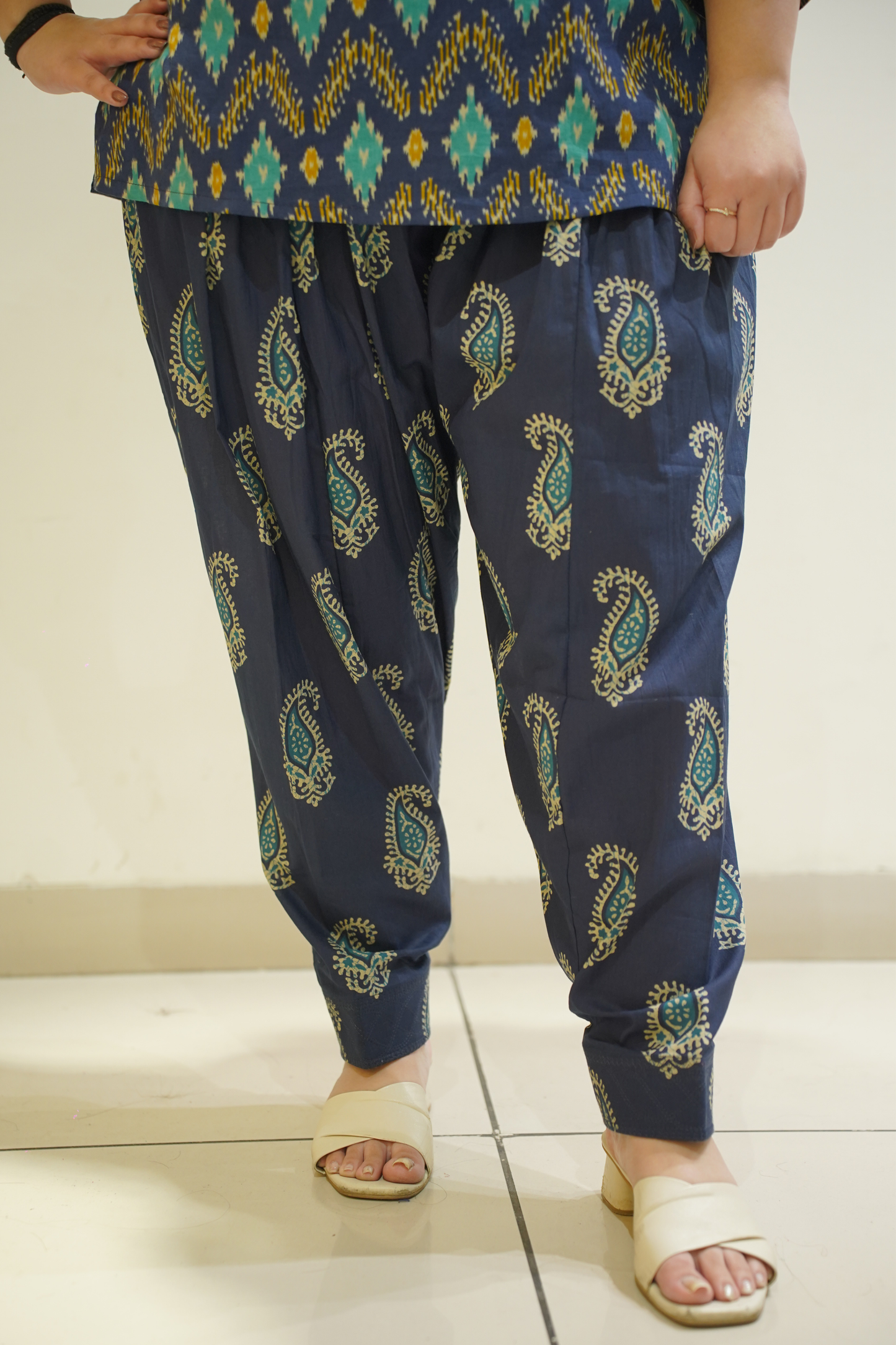 Indigo Fusion Printed Cotton Salwar