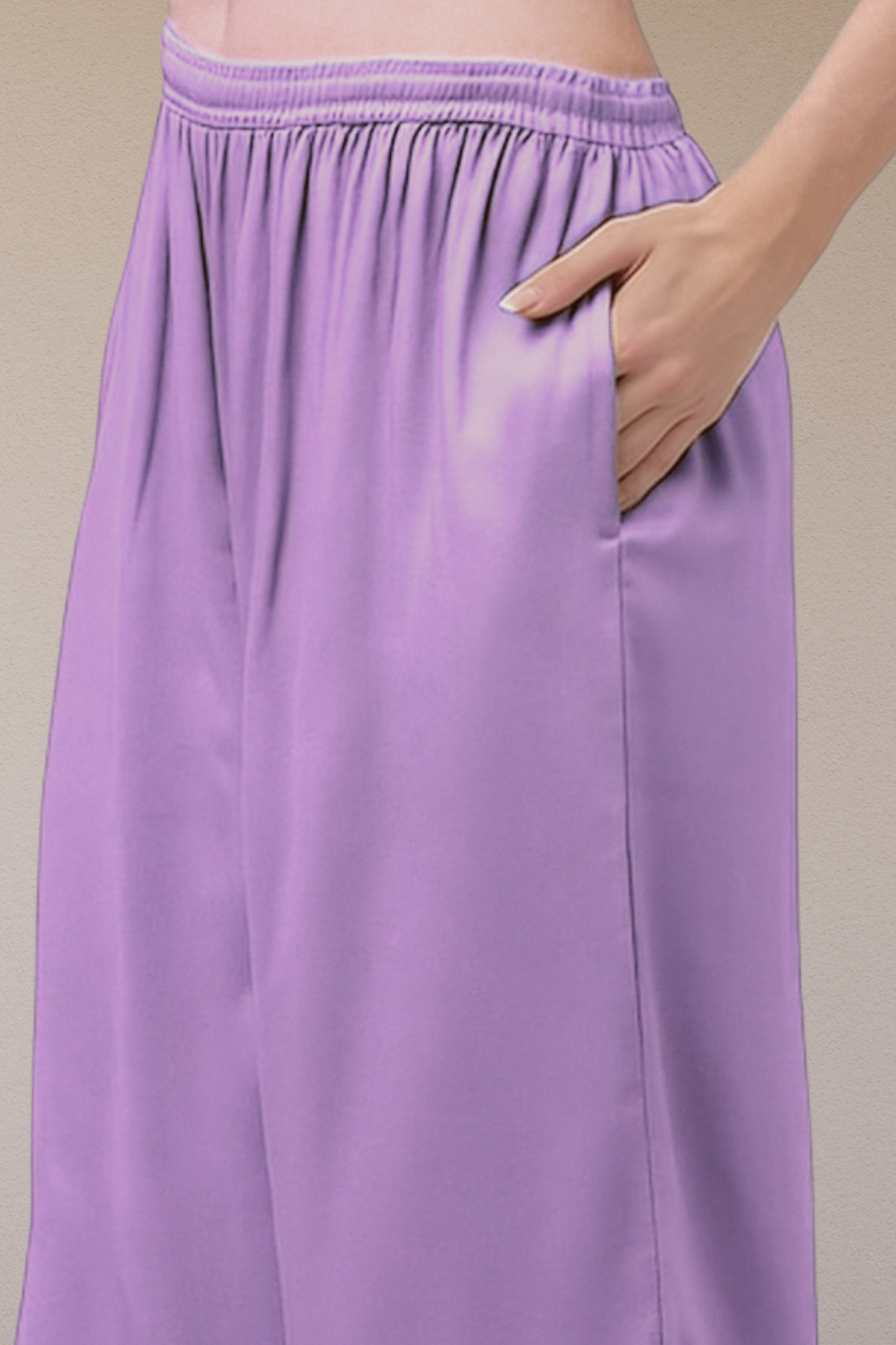 Lavender Flared Palazzo Pant
