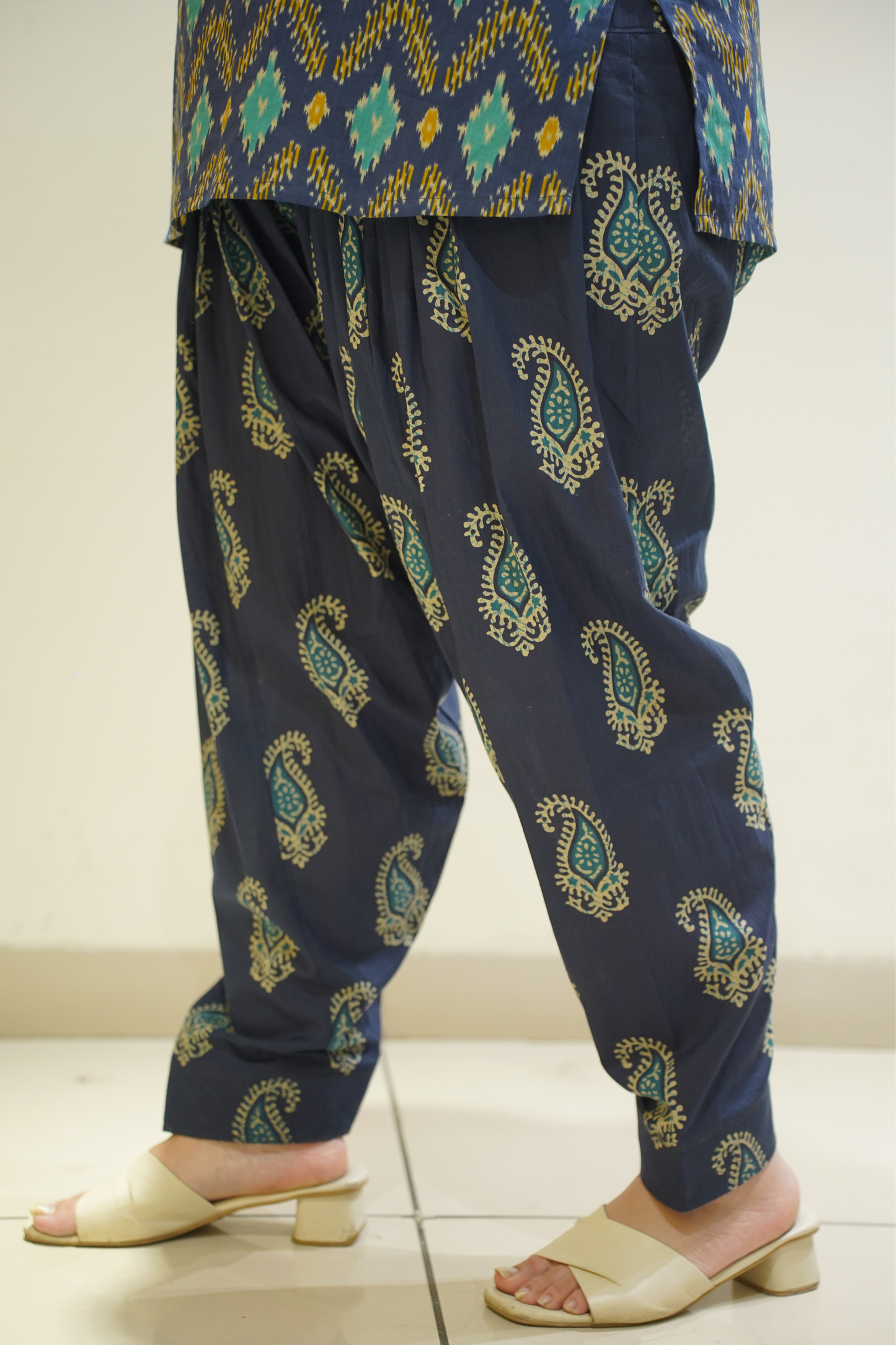 Indigo Fusion Printed Cotton Salwar