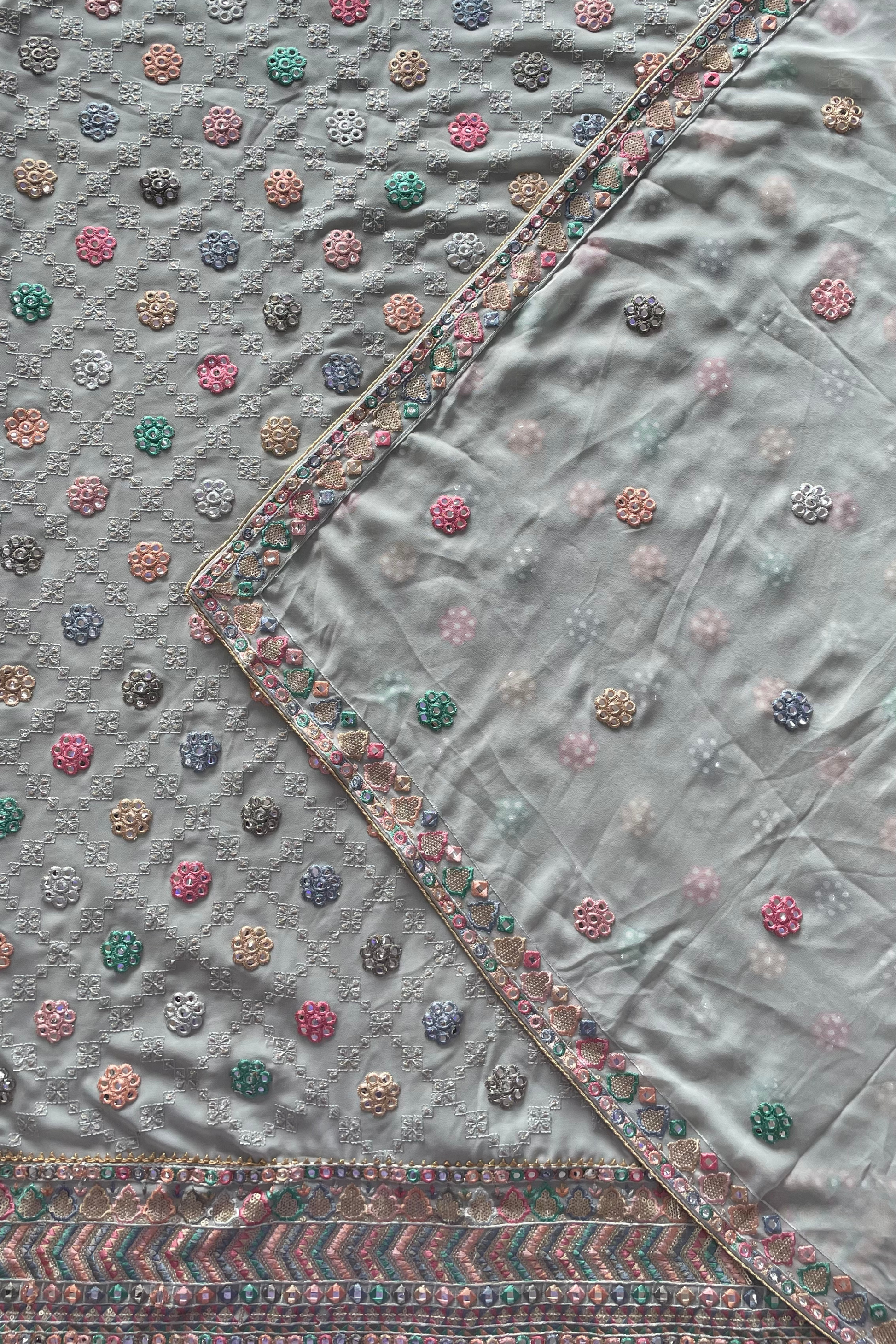 Buy Plus Size ​Pista Mirrored Fancy Suit At Apella | Sizes XS to 10 XL | India | Free Delivery | Customized