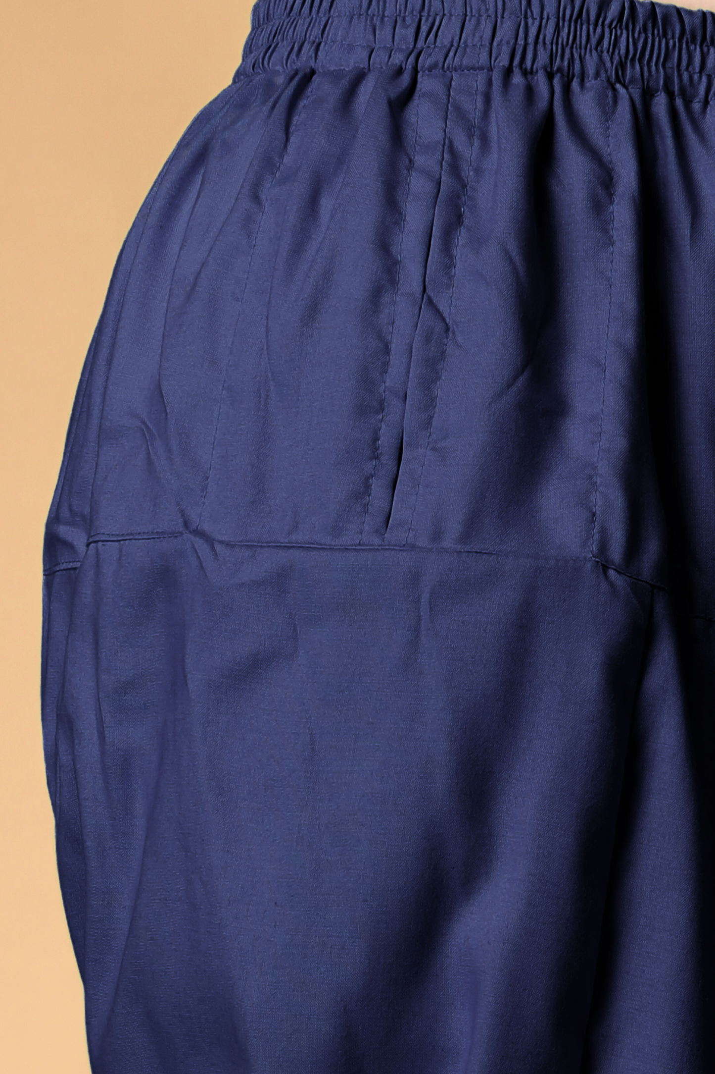 Navy Blue Rayon Pleated Salwar