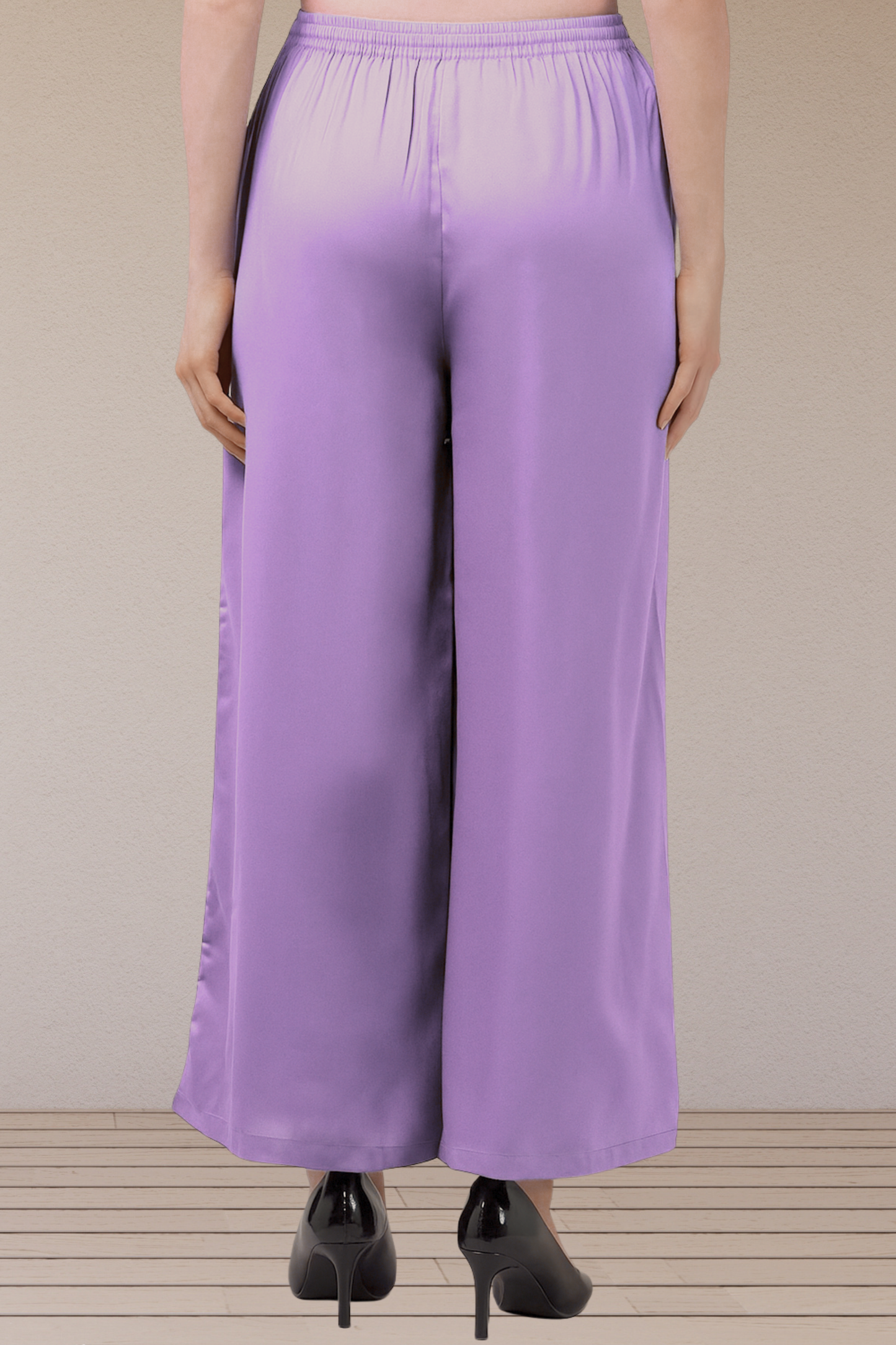 Lavender Flared Palazzo Pant