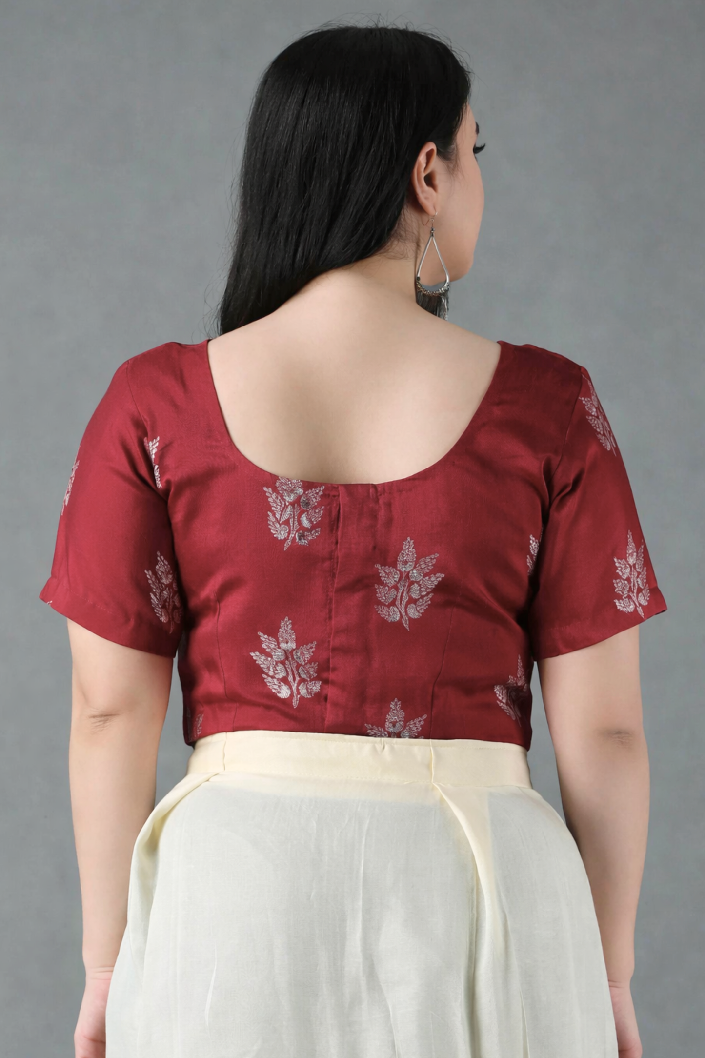 Tussar Silk Maroon Blouse
