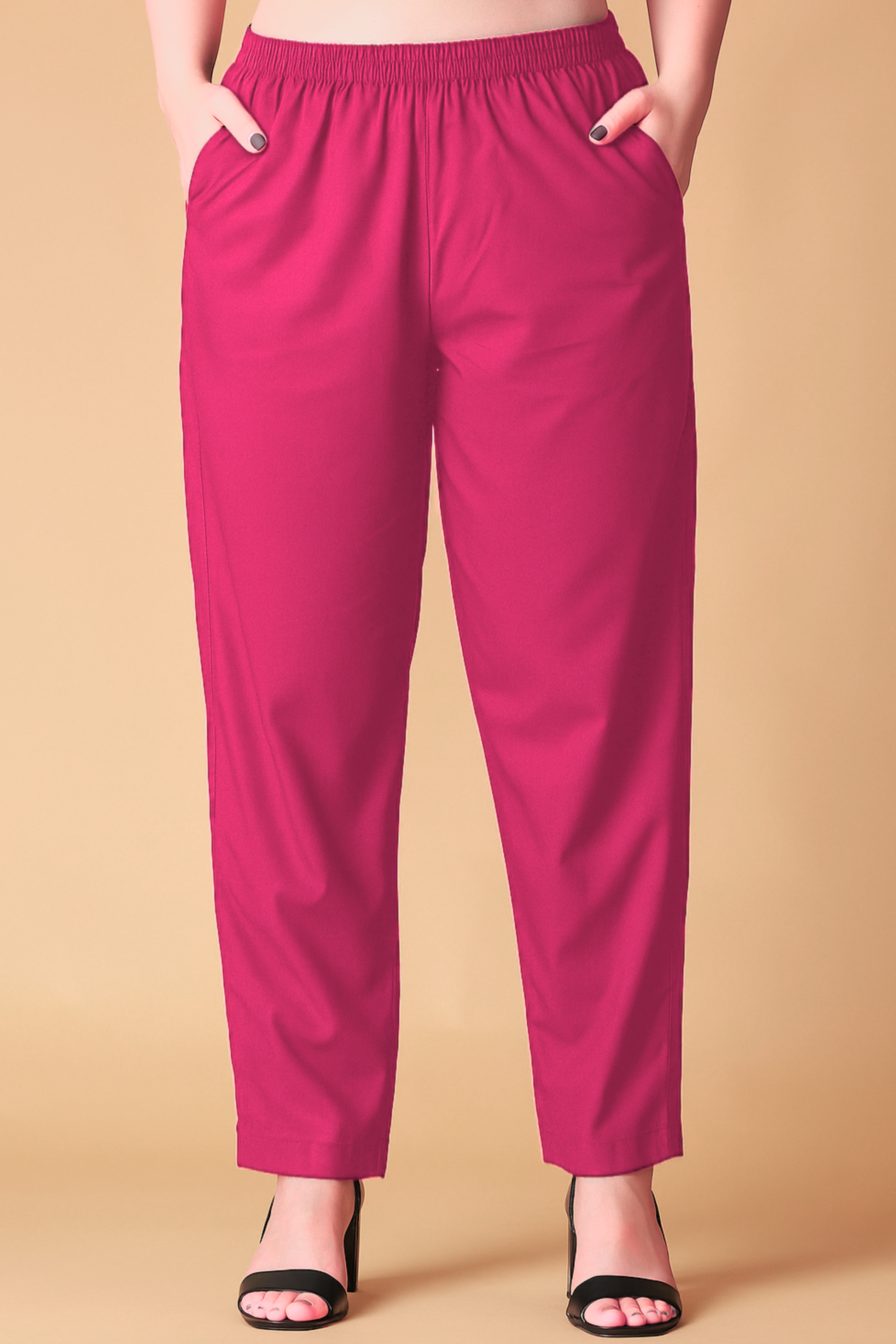 Magenta Cotton Kurti Pant