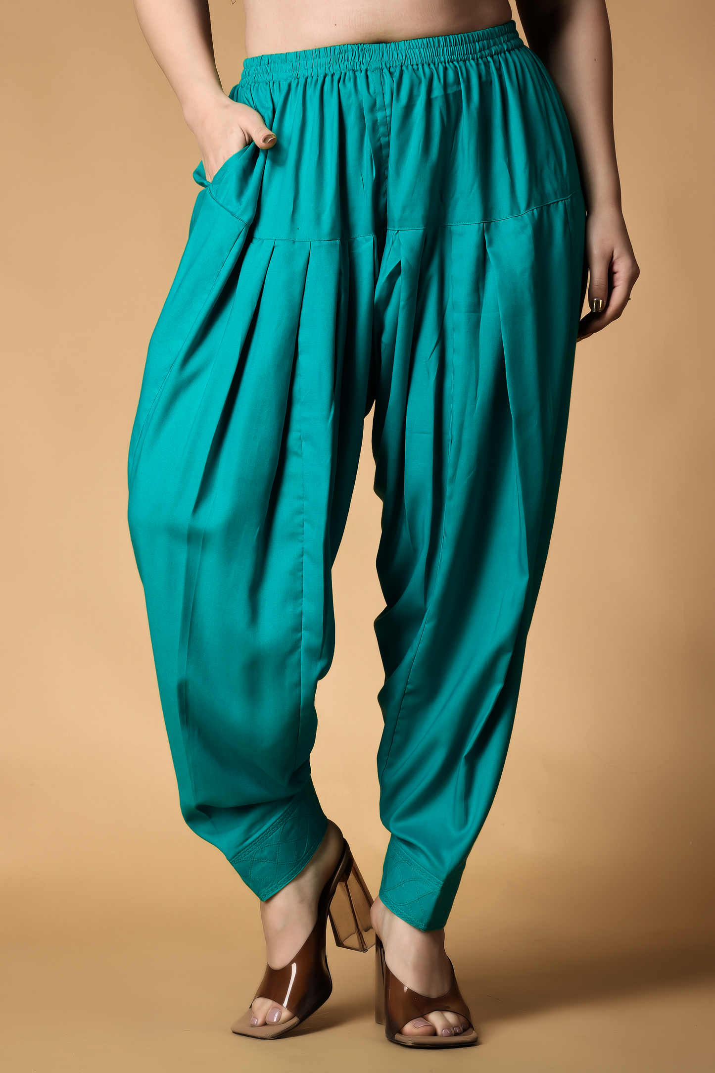 Firozi Rayon Pleated Salwar