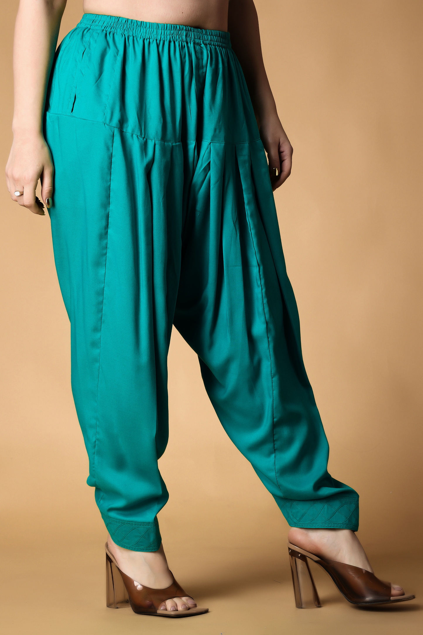 Firozi Rayon Pleated Salwar