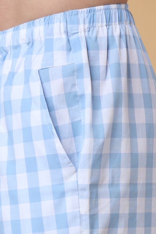 Powder Check Cotton Pant Pajama