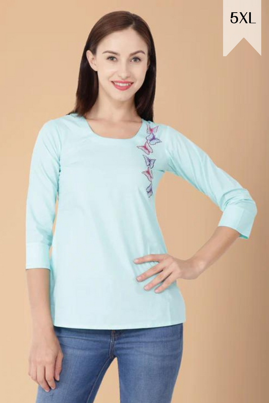Turquoise Butterfly Top