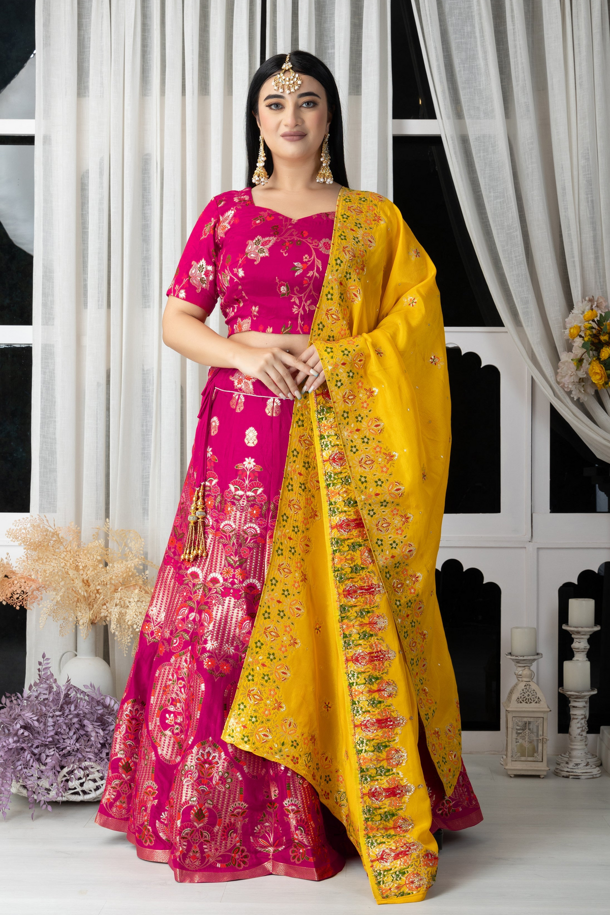 Buy Plus Size ​Rangleela Raaz Banarasi Silk Lehenga At Apella | Sizes XS to 10 XL | India | Free Delivery | Customized