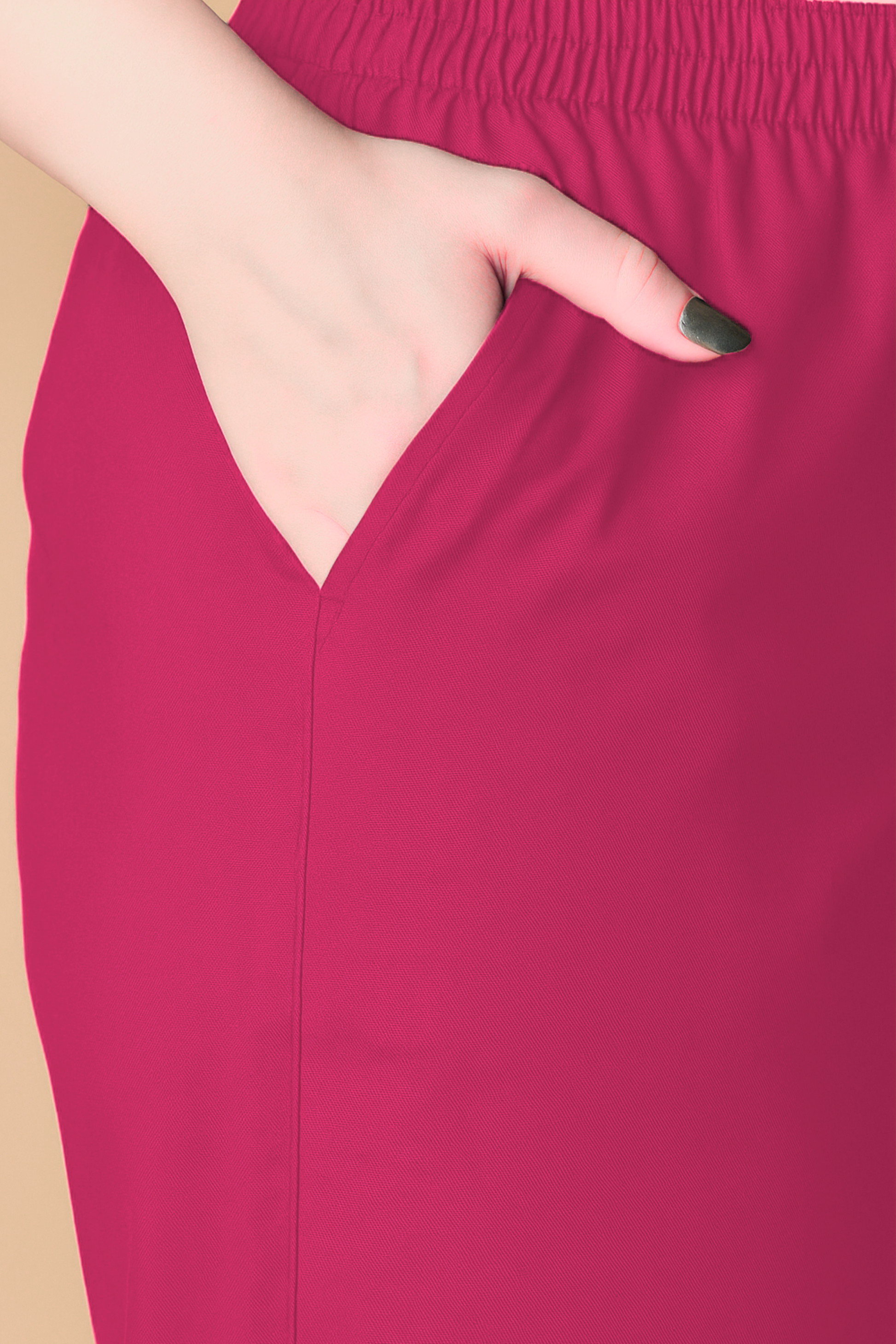 Magenta Cotton Kurti Pant