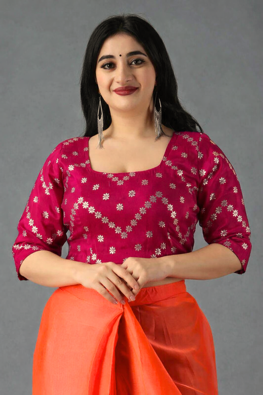 Vibrant Magenta Silk Blouse