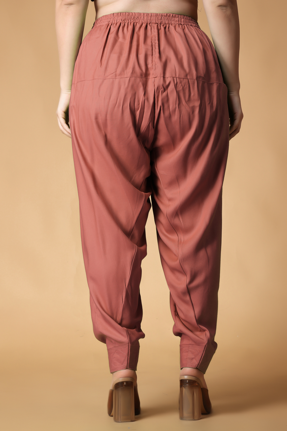 Brick Rayon Pleated Salwar