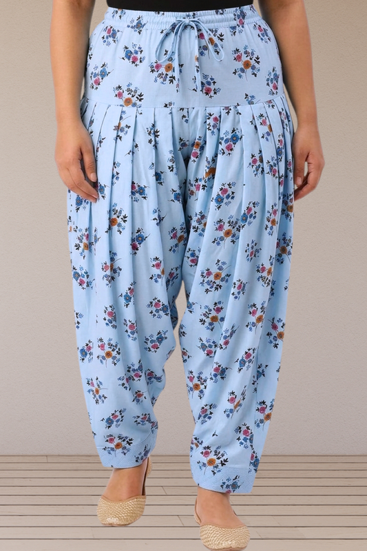 Sky Bloom Cotton Printed Salwar