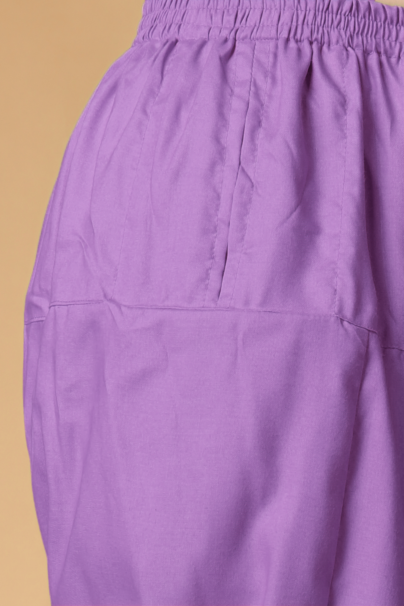 Lavender Pleated Rayon Salwar