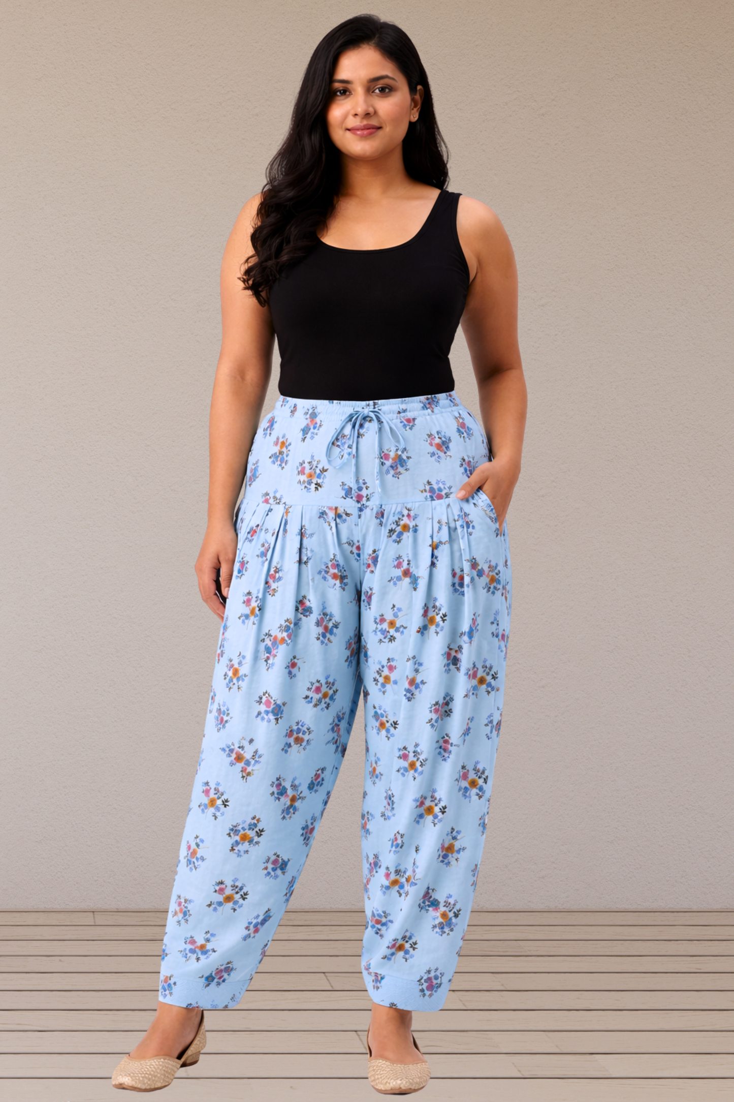 Sky Bloom Cotton Printed Salwar