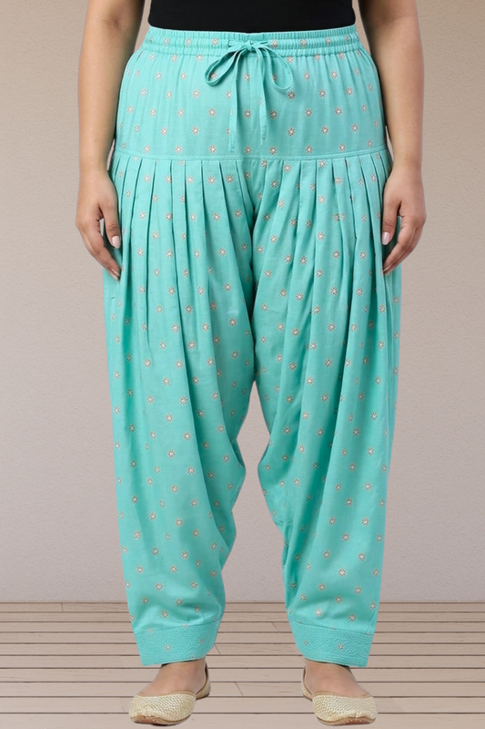 Aqua Buti Cotton Printed Salwar