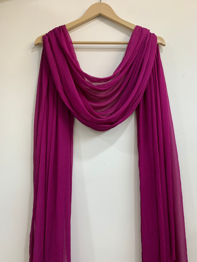Buy Plus Size ​Wine Chiffon Dupatta At Apella | Sizes XS to 10 XL | India | Free Delivery | Customized