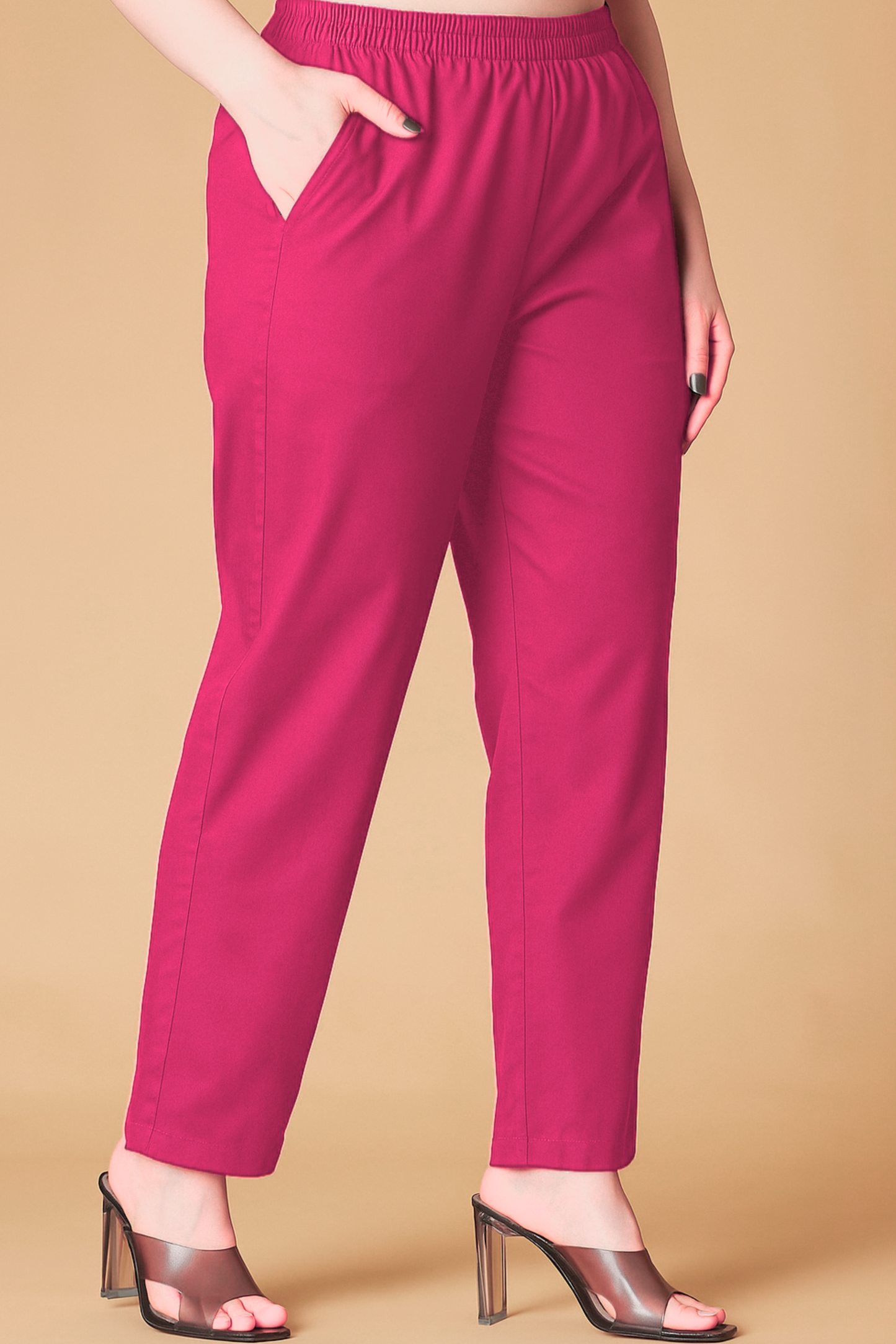 Magenta Cotton Kurti Pant