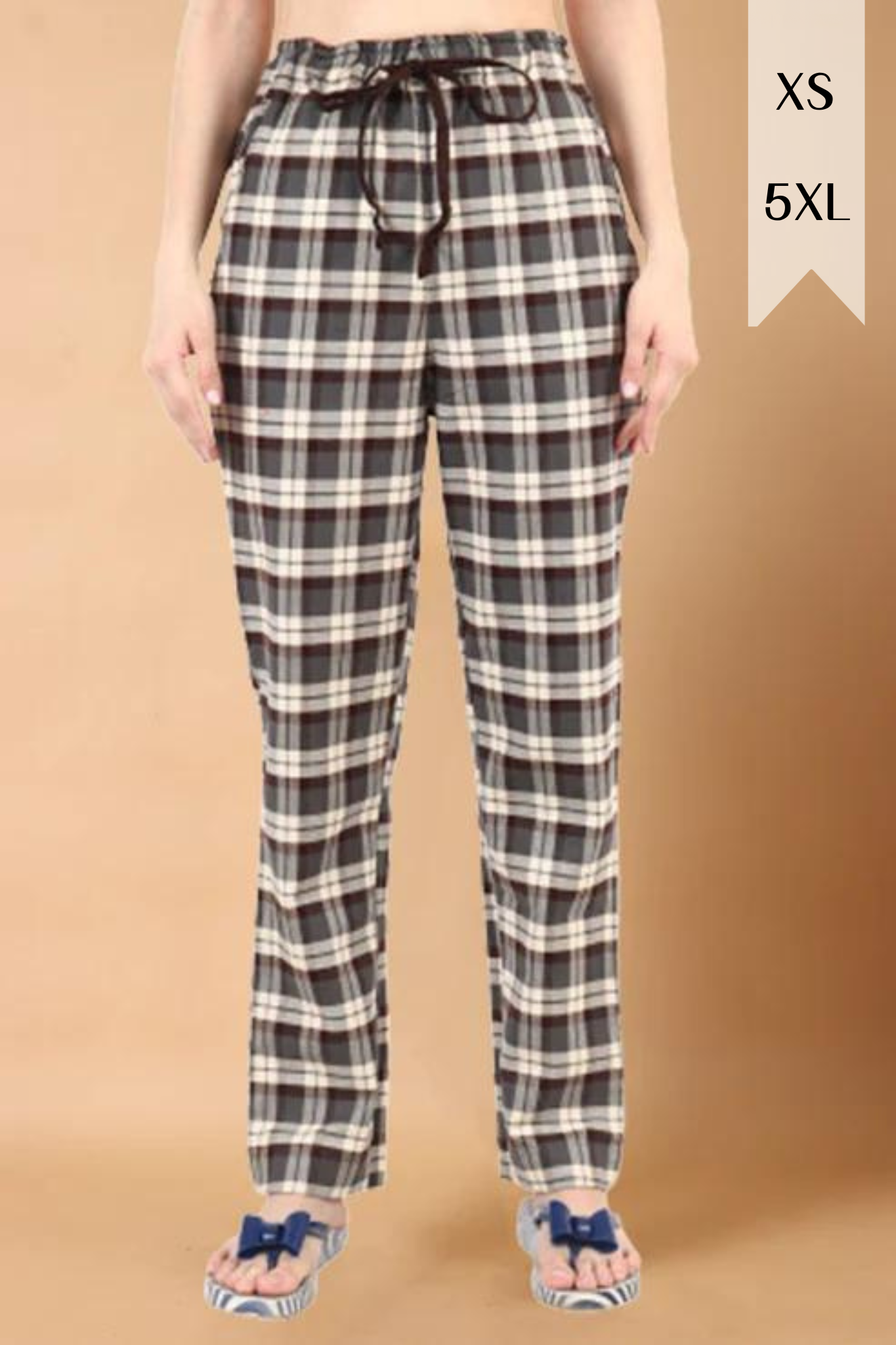 Brown Checked Woollen Pajama