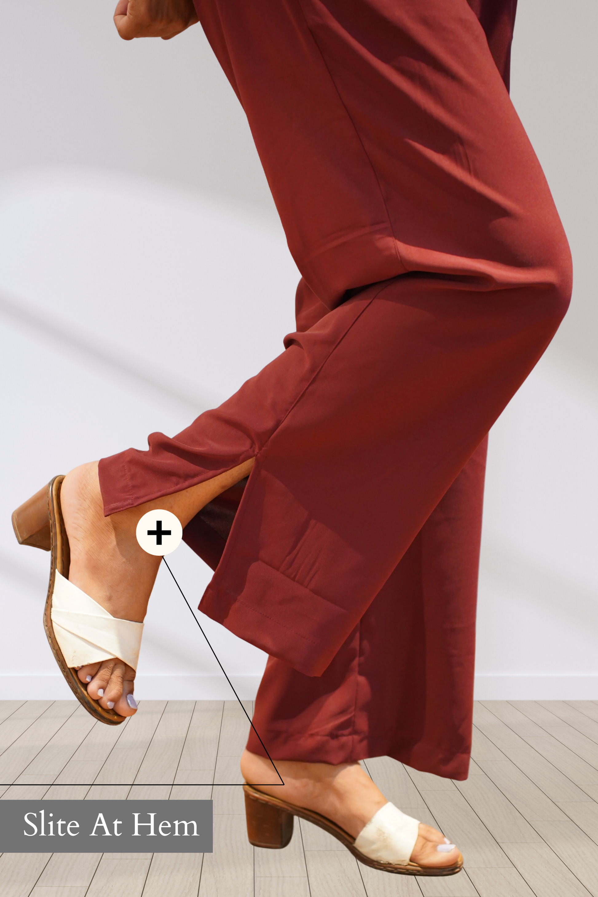 Deep Maroon All Day Flared Pants